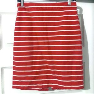 🍌 Banana Republic Pencil Skirt Red and White Striped